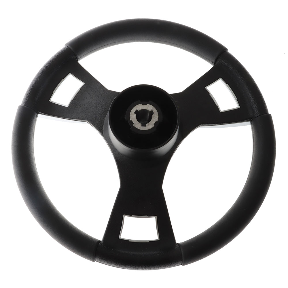 Gussi Italia Model 13 Three Spoke Aluminium Steering Wheel Black Alloy