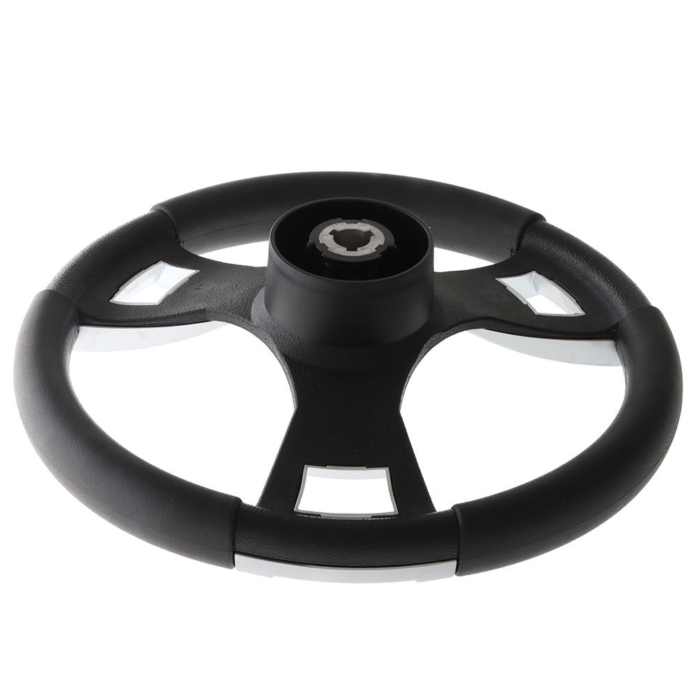 Gussi Italia Model 13 Three Spoke Aluminium Steering Wheel Black Alloy