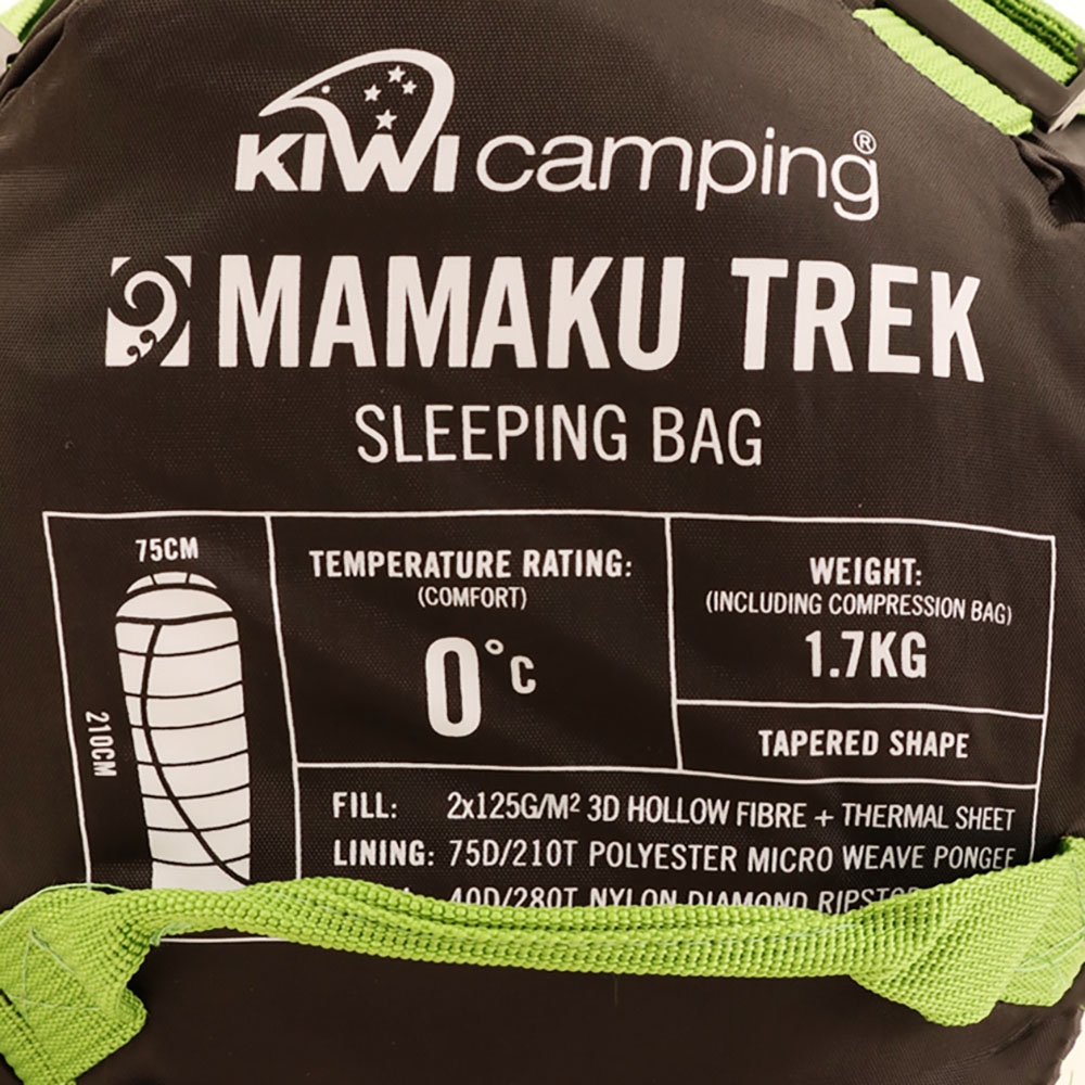 Kiwi Camping Mamaku Trek 0C Sleeping Bag Green
