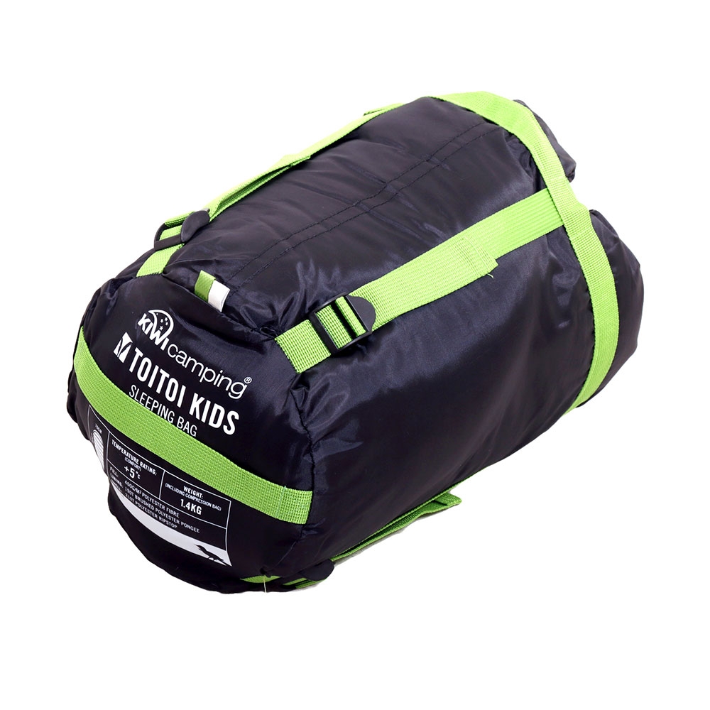 Kiwi Camping Toi Toi Kids 5C Sleeping Bag Green