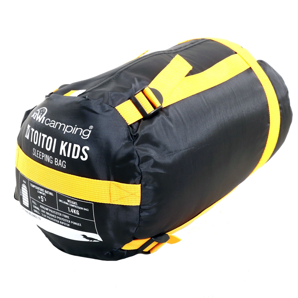 Kiwi Camping Toi Toi Kids 5C Sleeping Bag Orange