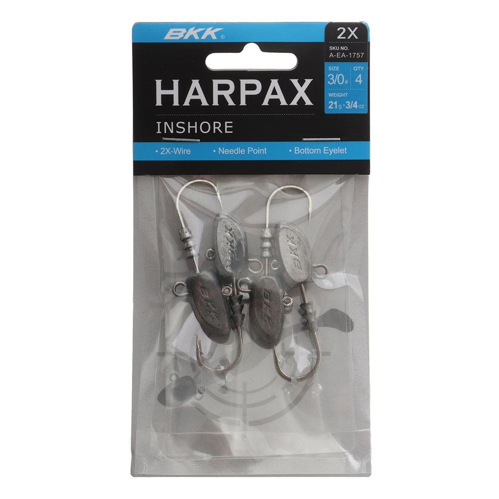 BKK Harpax Inshore Jig Heads 3/0 3/4oz Qty 4