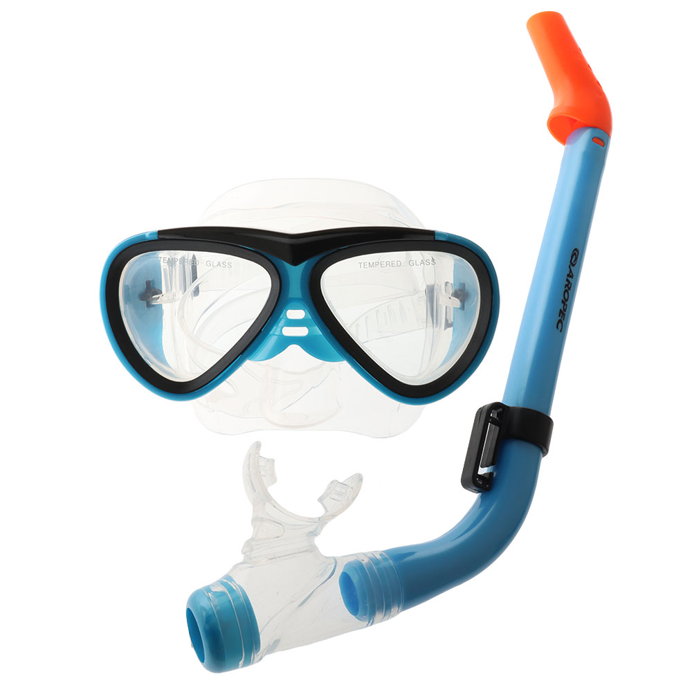 Aropec Kids Silicone Mask and Snorkel Set Blue