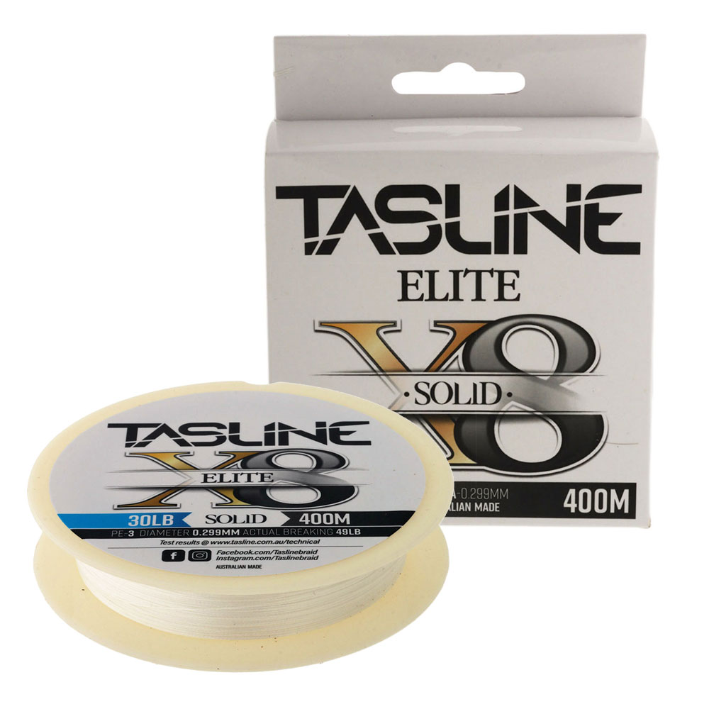 Tasline Elite White Braid 30lb 400m Spool