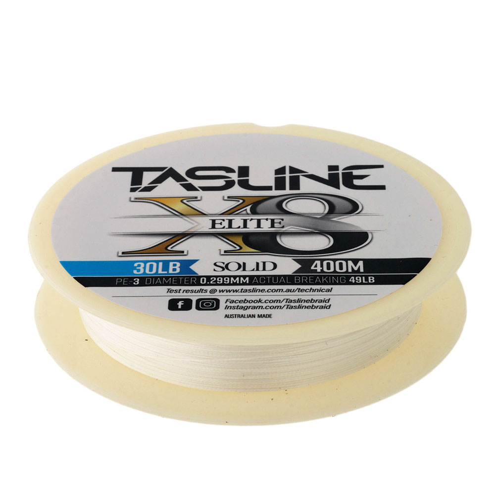 Tasline Elite White Braid 30lb 400m Spool