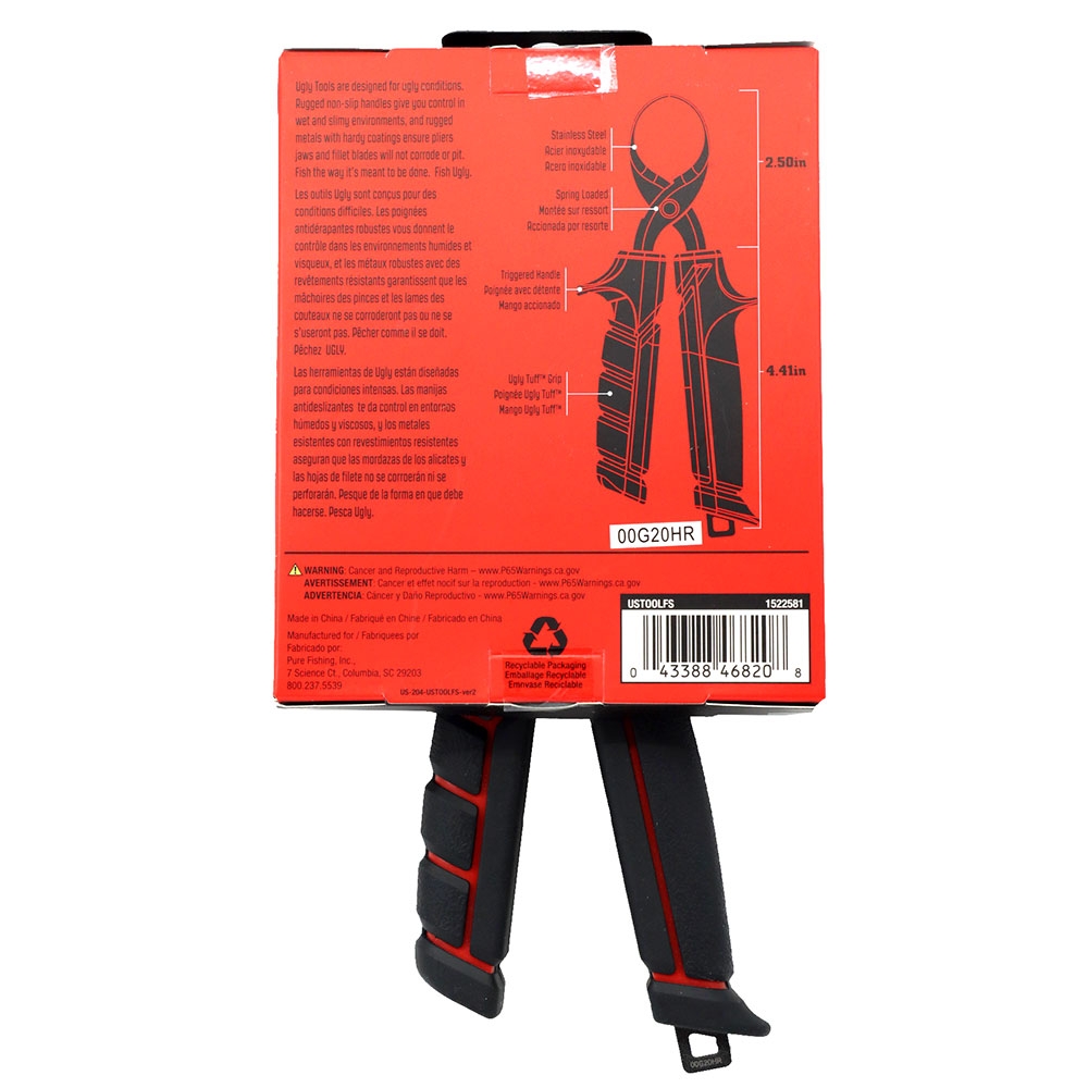 Ugly Stik Fish Filleting Skinning Tool with Stainless Jaws