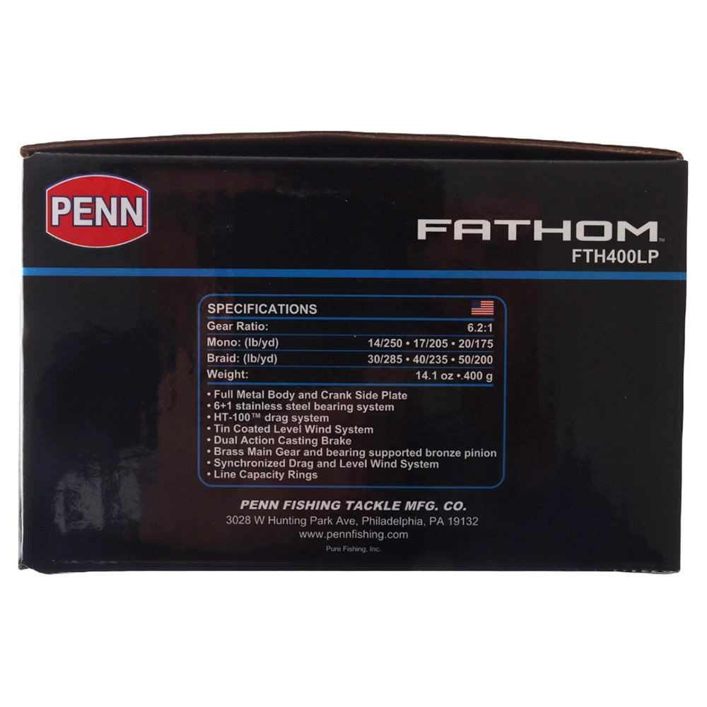 PENN Fathom 400 Low Profile Baitcaster Reel PENN Fathom 400 Low Profile Baitcaster Reel