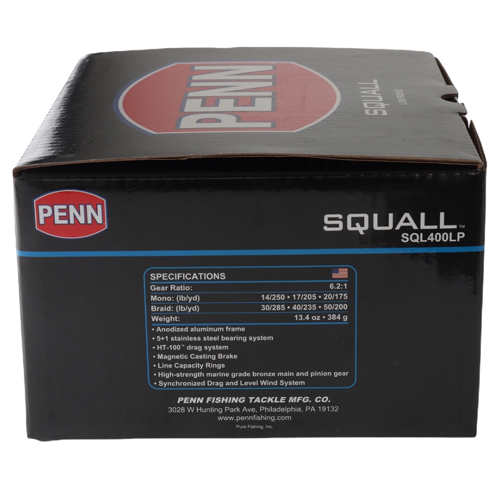 PENN Squall 400 Low Profile Baitcaster Reel