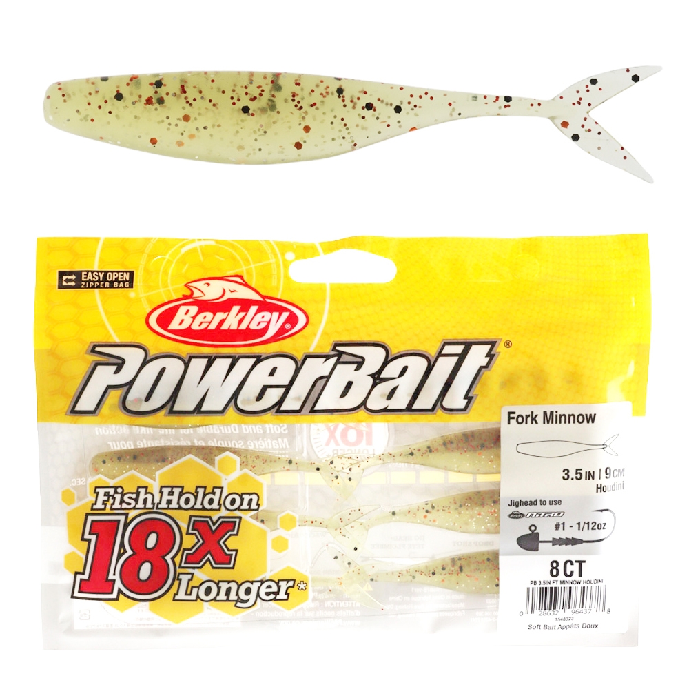Berkley Powerbait Forktail Minnow Soft Bait 9cm Houdini