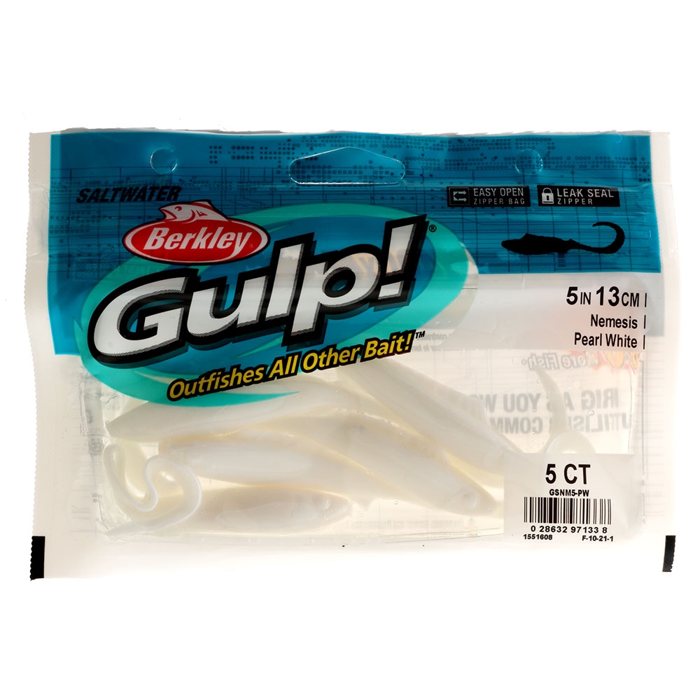 Berkley Gulp Nemesis Soft Bait 12.5cm Qty 5 Pearl White