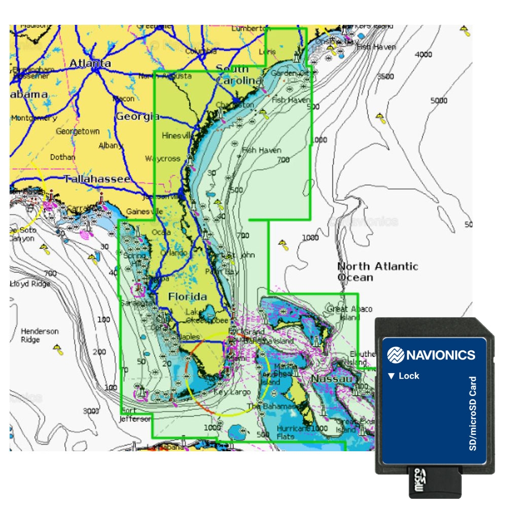 Navionics Platinum Plus XL3 SD/MSD Chart Card US Southeast and Bahamas