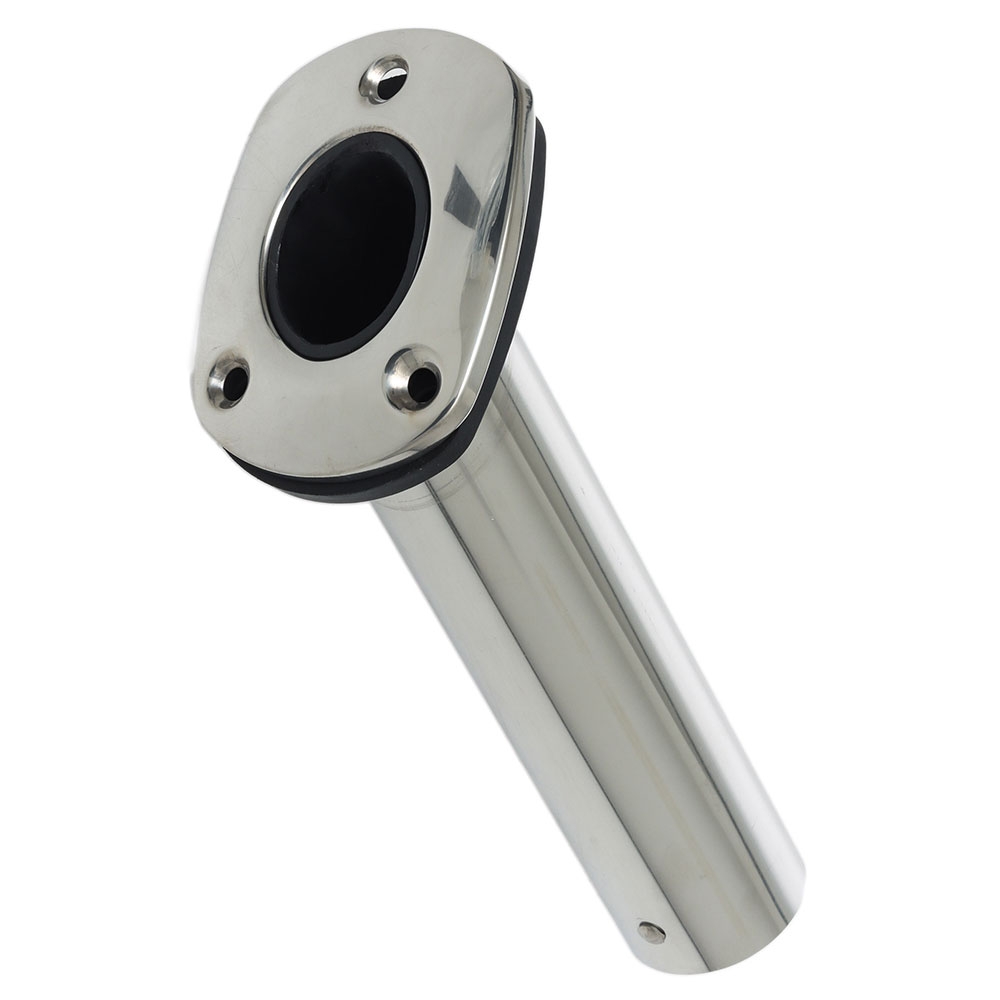 Sea-Dog Flush Mount Rod Holder Stamped 304 Stainless Steel 30 Deg