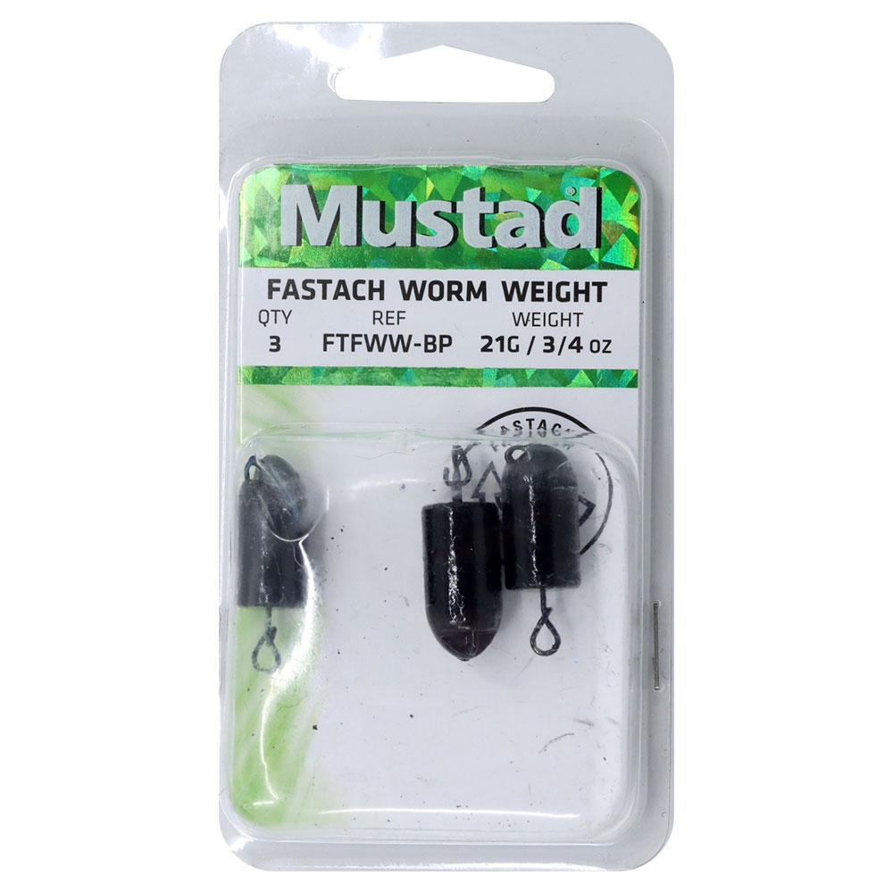 Mustad Fastach Jig Head Weights 3/4oz Qty 3