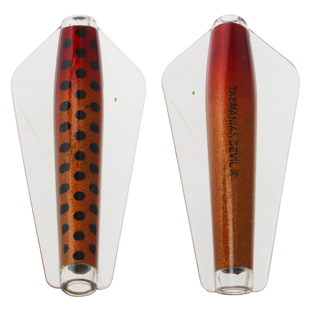 Tasmanian Devil Spinning Lure 13.5g Red Nosed Brown Bomber