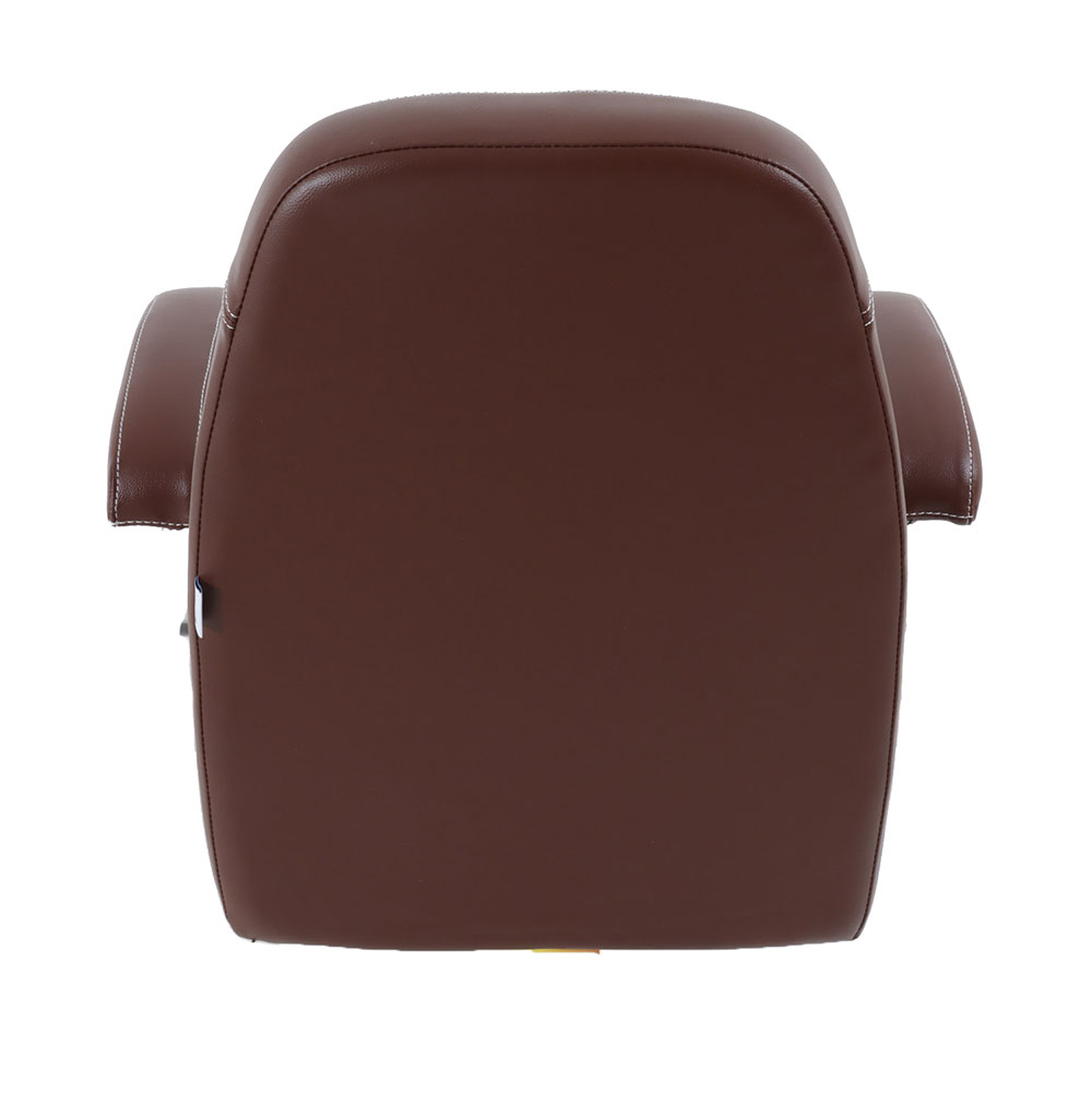 V-Quipment Seaman Helm Seat with Flip-Up Squab Mahogany Brown