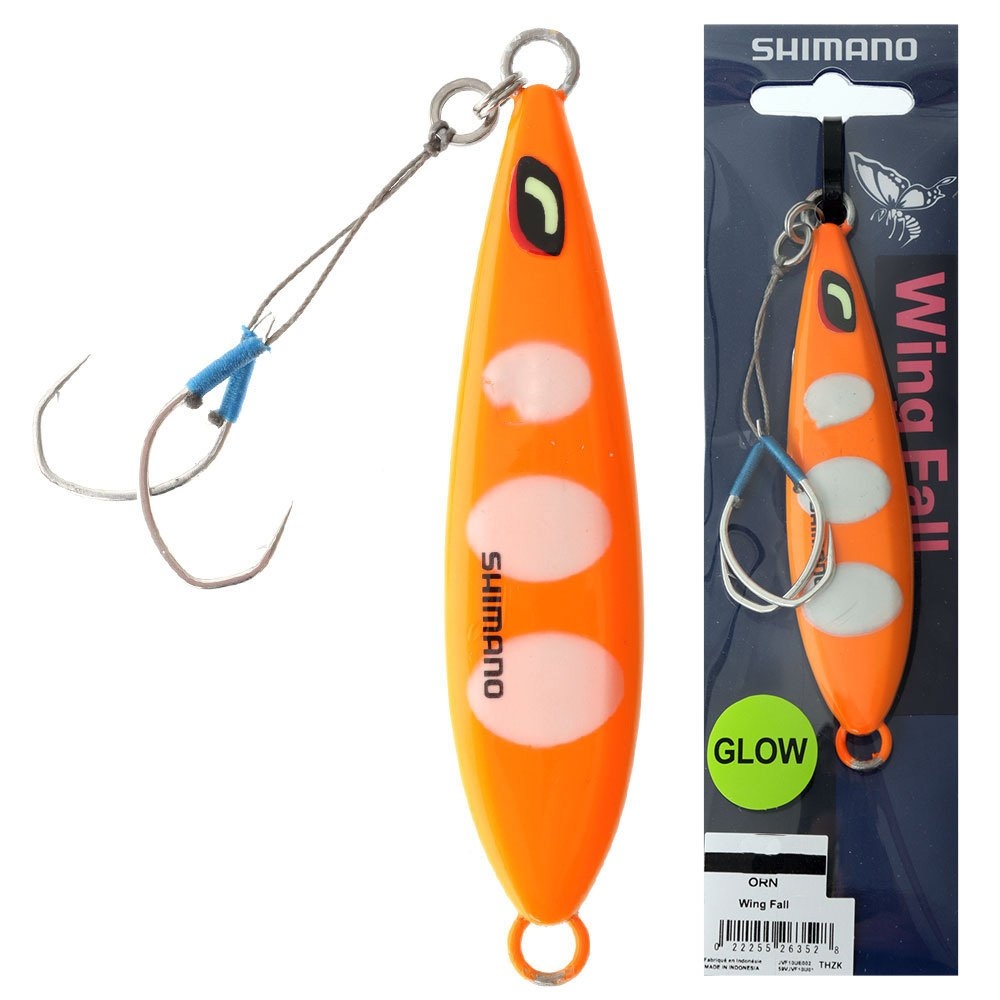 Shimano Ocea Wing Fall Slow Pitch Jig Keimura 130g 104mm Orange Lumo