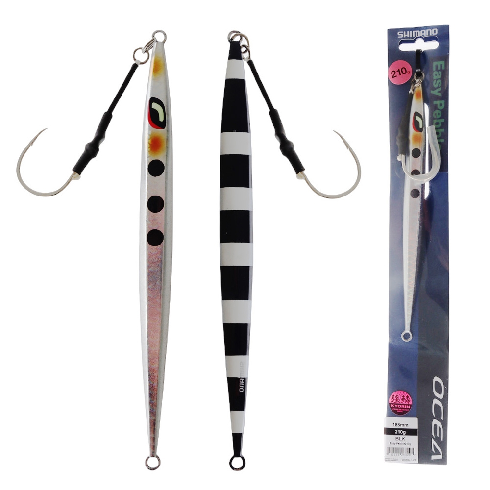 Shimano Ocea Easy Pebble Jig 290g Black Lumo