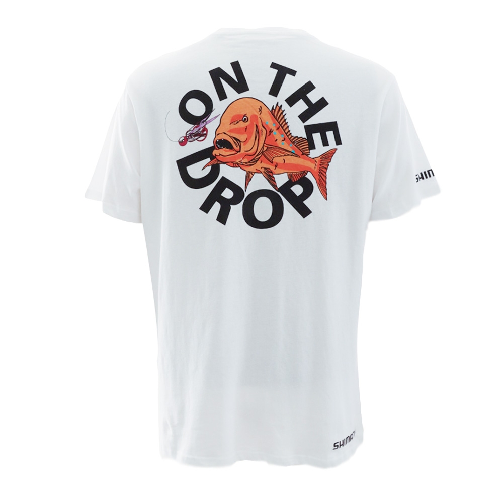Shimano On The Drop Mens T-Shirt White 2XL