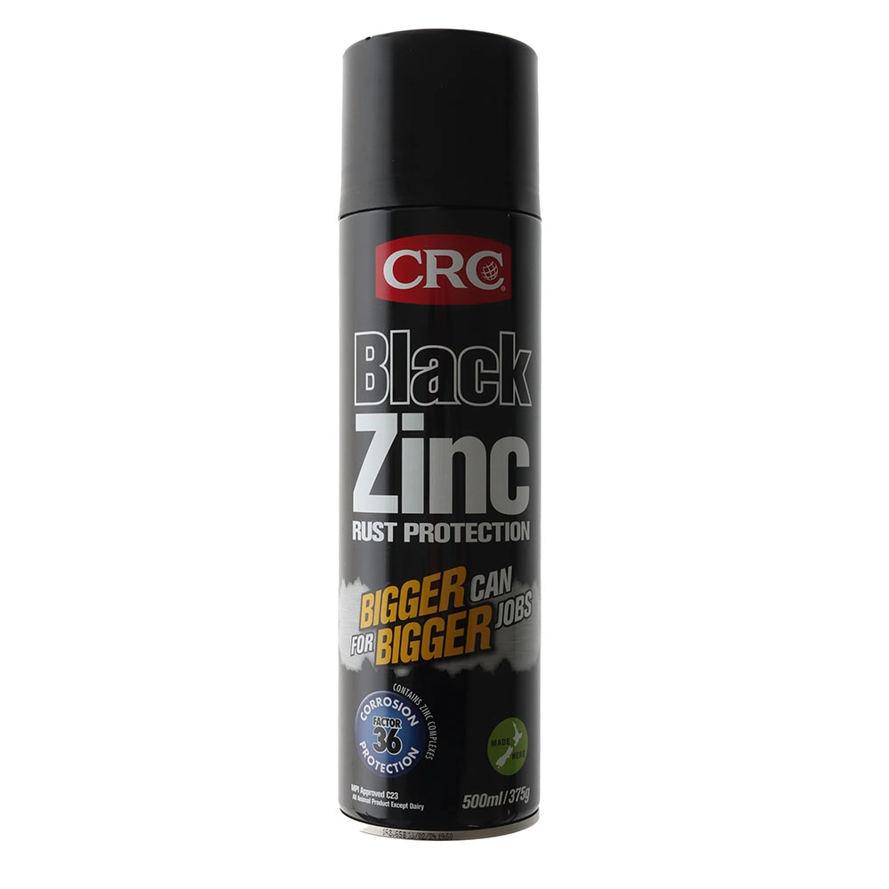 Buy CRC Coloured Zinc Anti-Corrosive Coating Spray Black 500ml