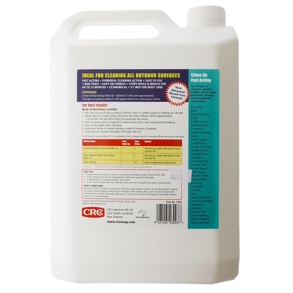 CRC Clene Up Bleach-Free Fast Acting Cleaning Solution 5L