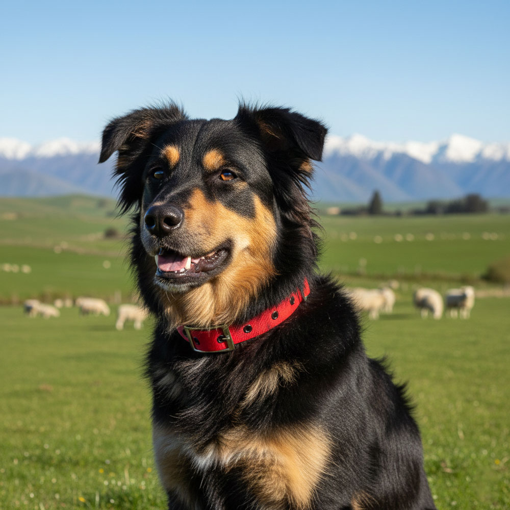 Taurus Nylon Heavy Duty Hunting Dog Collar Red 25 x 570mm