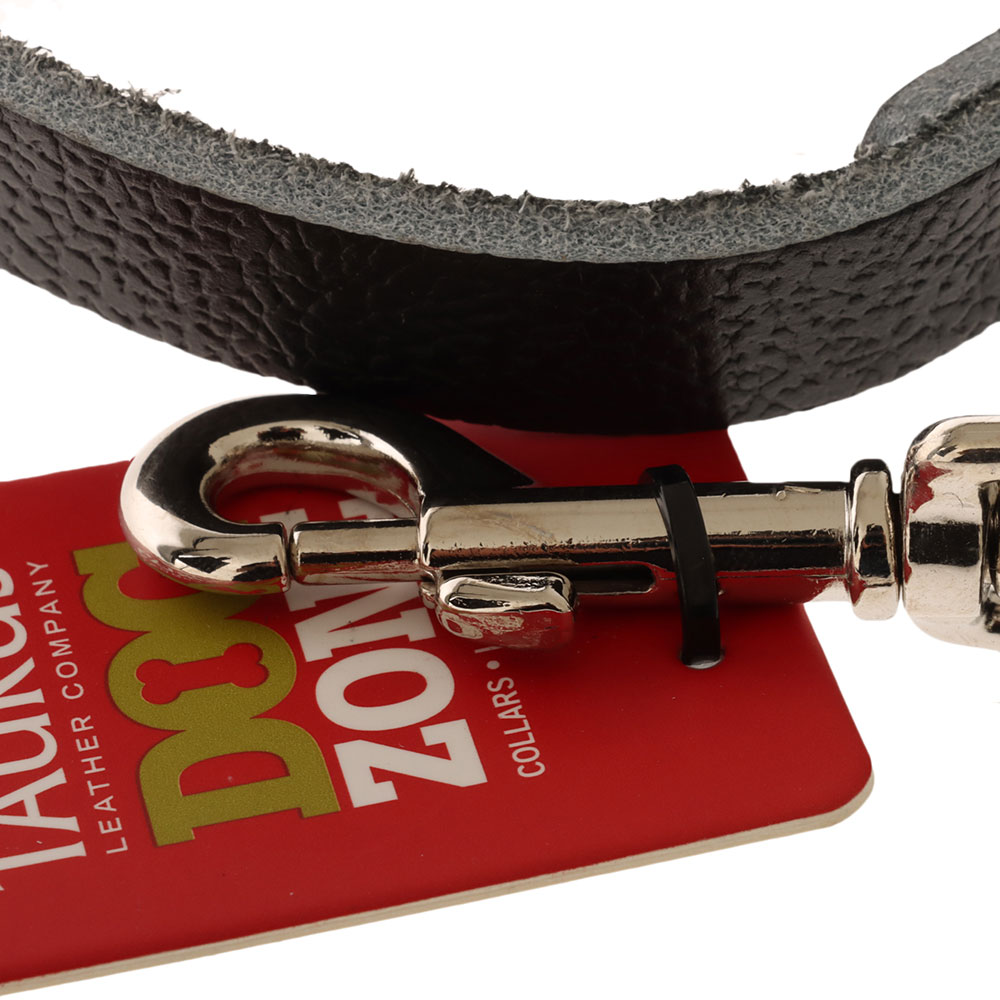 Taurus Plain Leather Dog Lead with Snap Hook 105cm Black