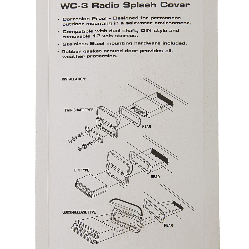 Poly-planar WC-3 Marine Stereo Front Cover