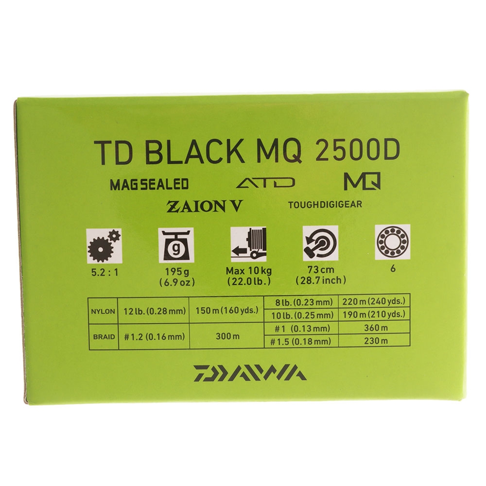 Daiwa 21 TD Black MQ 2500-D Light Spinning Reel