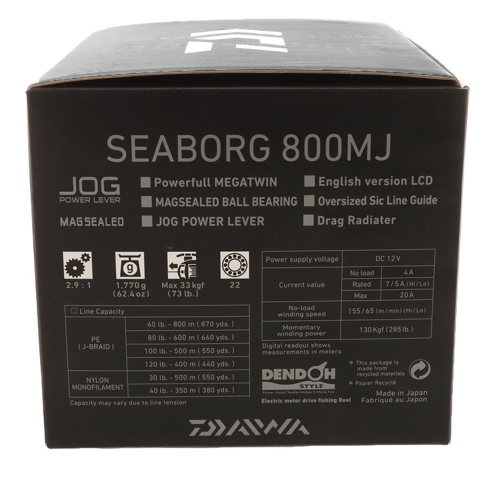Daiwa Seaborg 800MJ Shimano Status Blue Water Electric Reel Combo 5ft 6in 50-80lb 2pc
