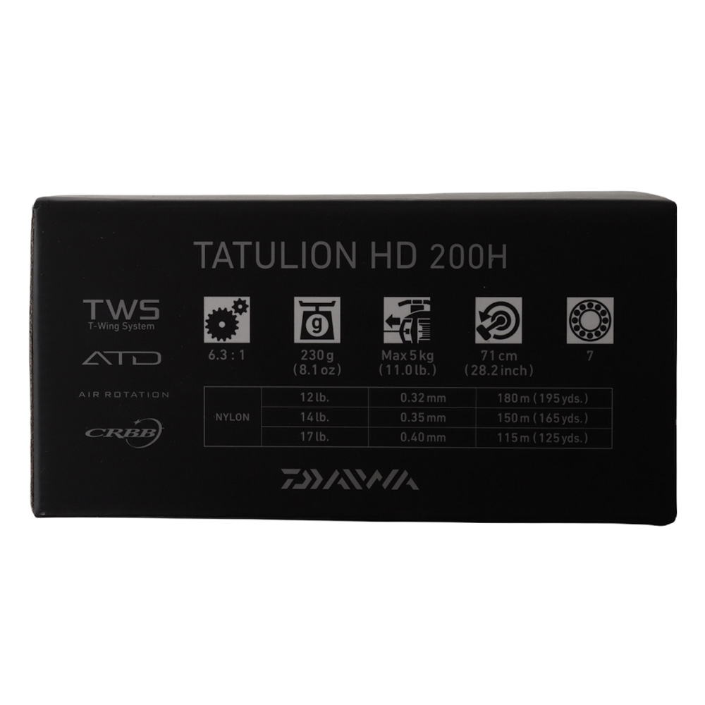 Daiwa 20 Tatulion HD 200H Baitcaster Reel