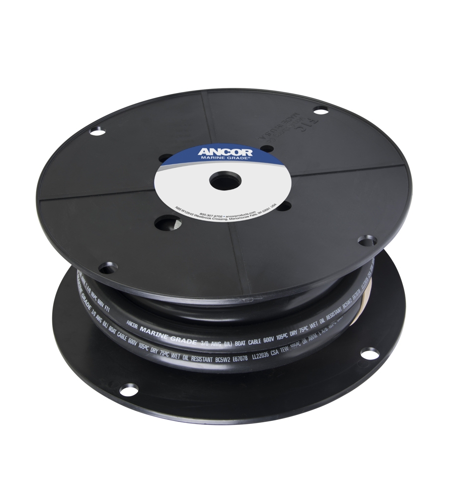 Ancor Tinned Copper Battery Cable 3/0AWG 81sq mm Black 150ft