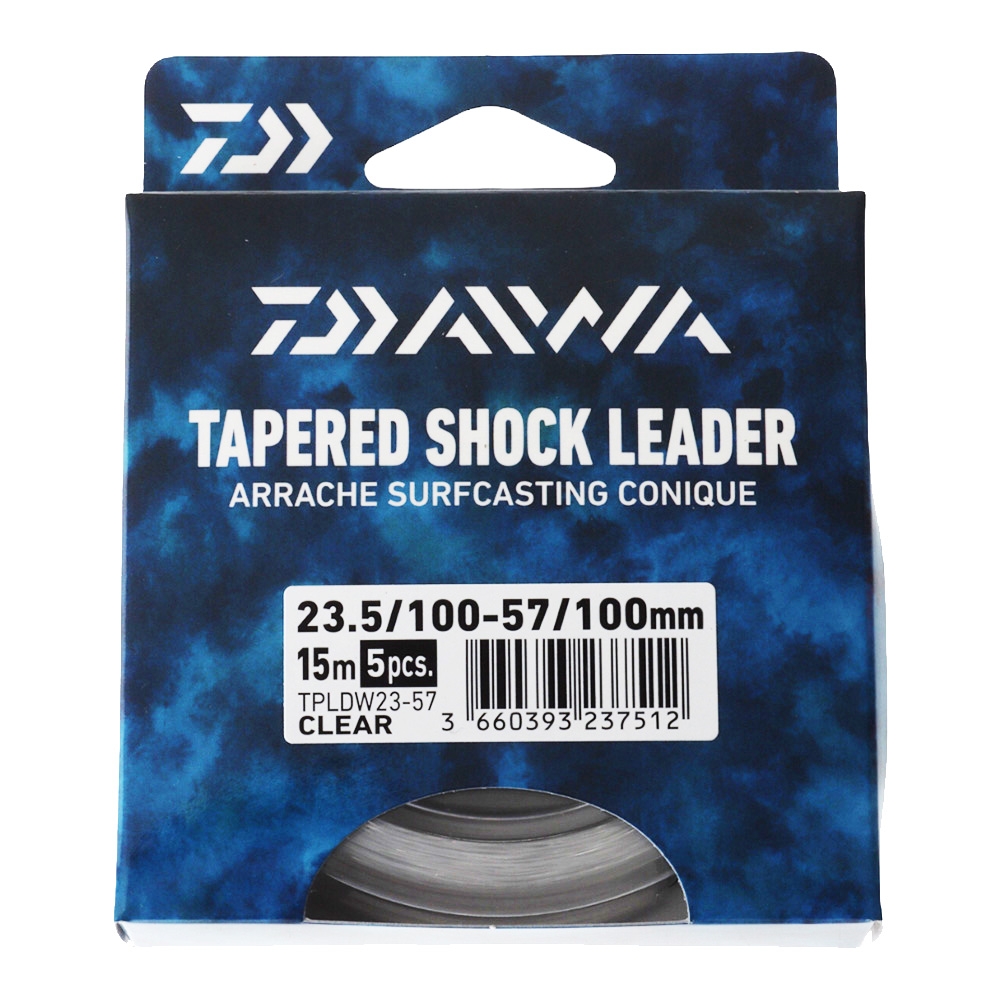 Daiwa Arrache Surf Clear Tapered Leader 5 Pack 0.57-0.23mm 15m