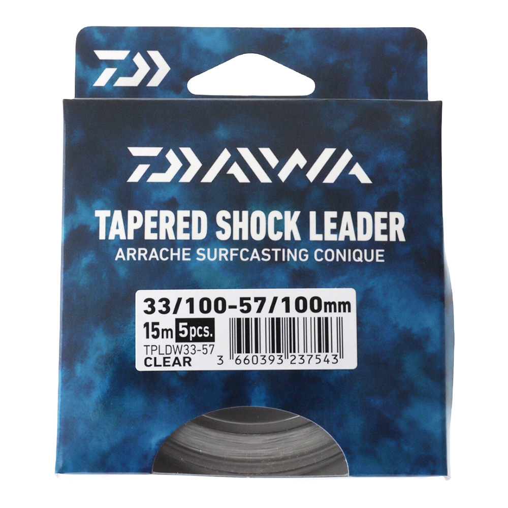 Daiwa Arrache Surf Clear Tapered Leader 5 Pack 0.57-0.33mm 15m