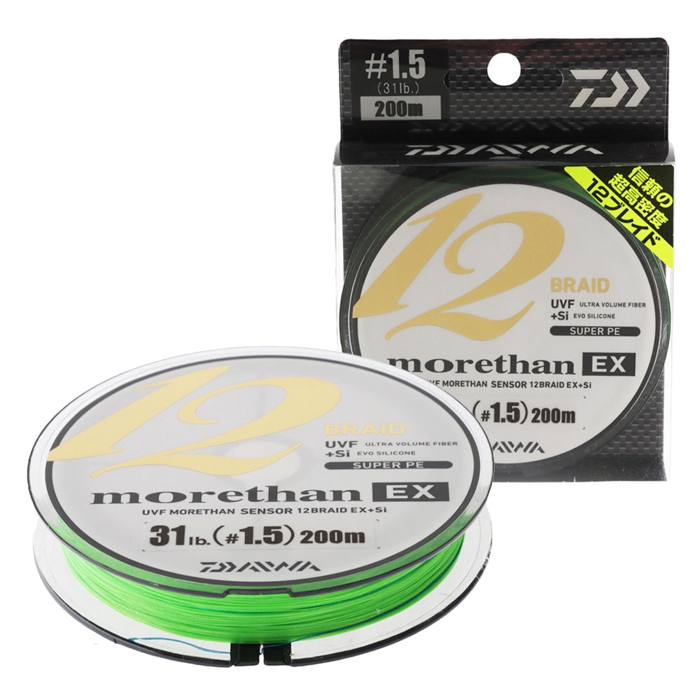 Daiwa Morethan Sensor 12 EX+Si Braid Chartreuse 31lb 200m