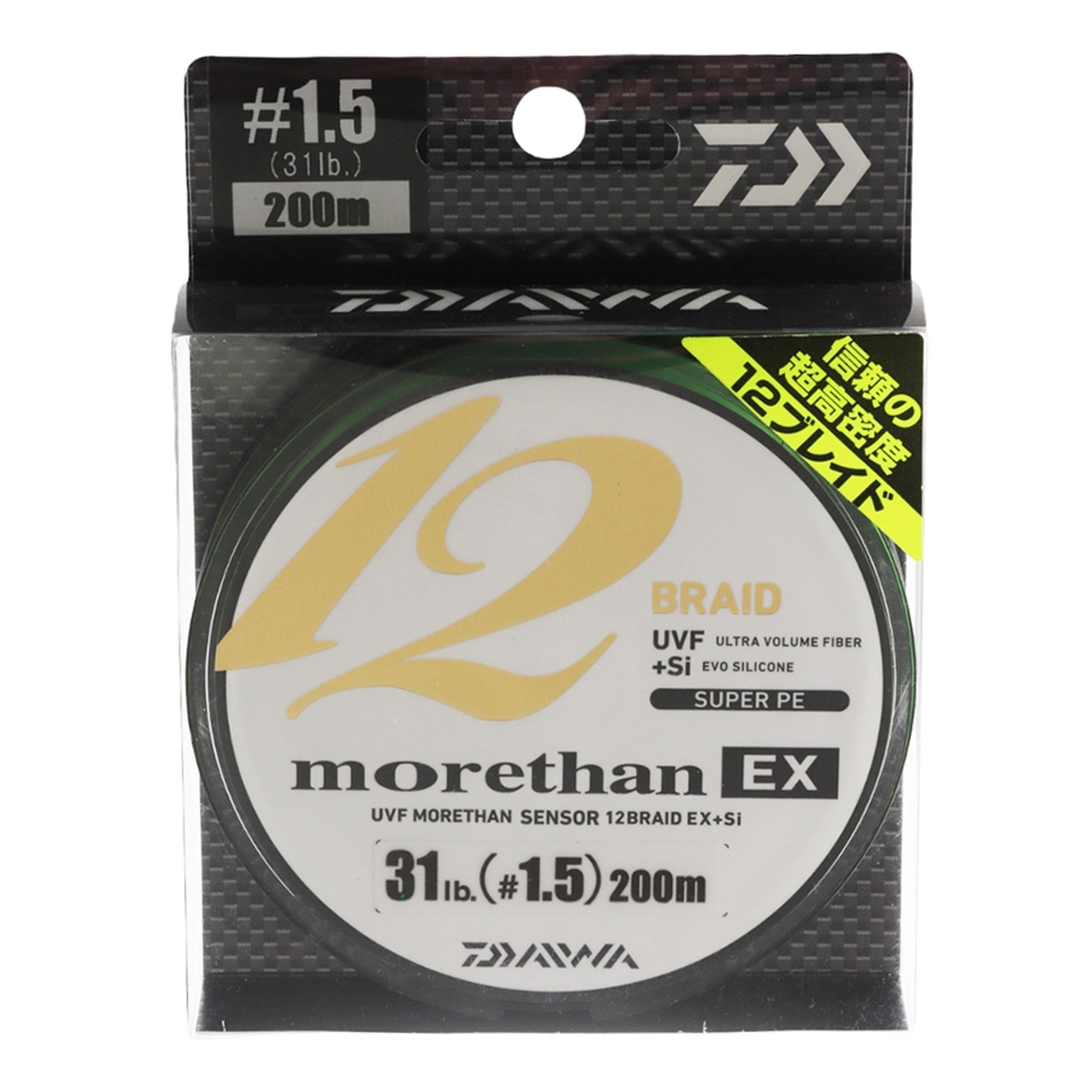 Daiwa Morethan Sensor 12 EX+Si Braid Chartreuse 31lb 200m