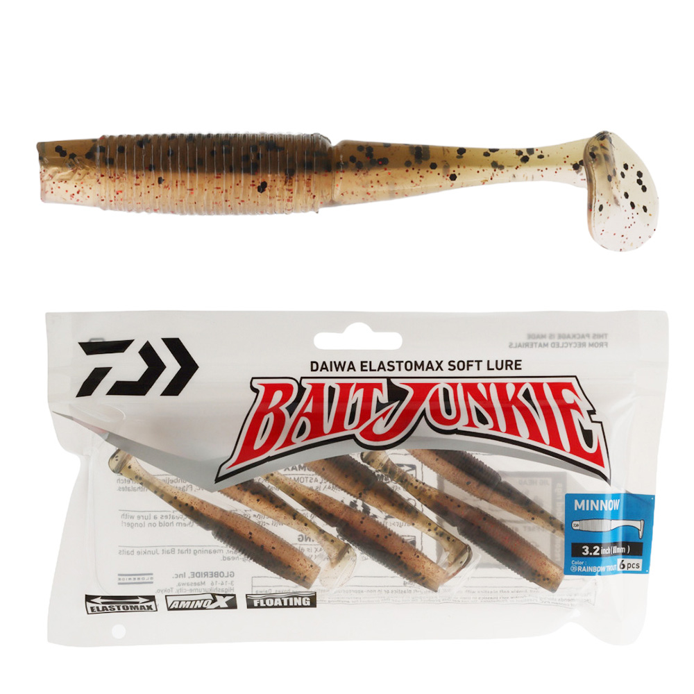 Daiwa BaitJunkie Minnow Soft Bait 8cm Rainbow Trout