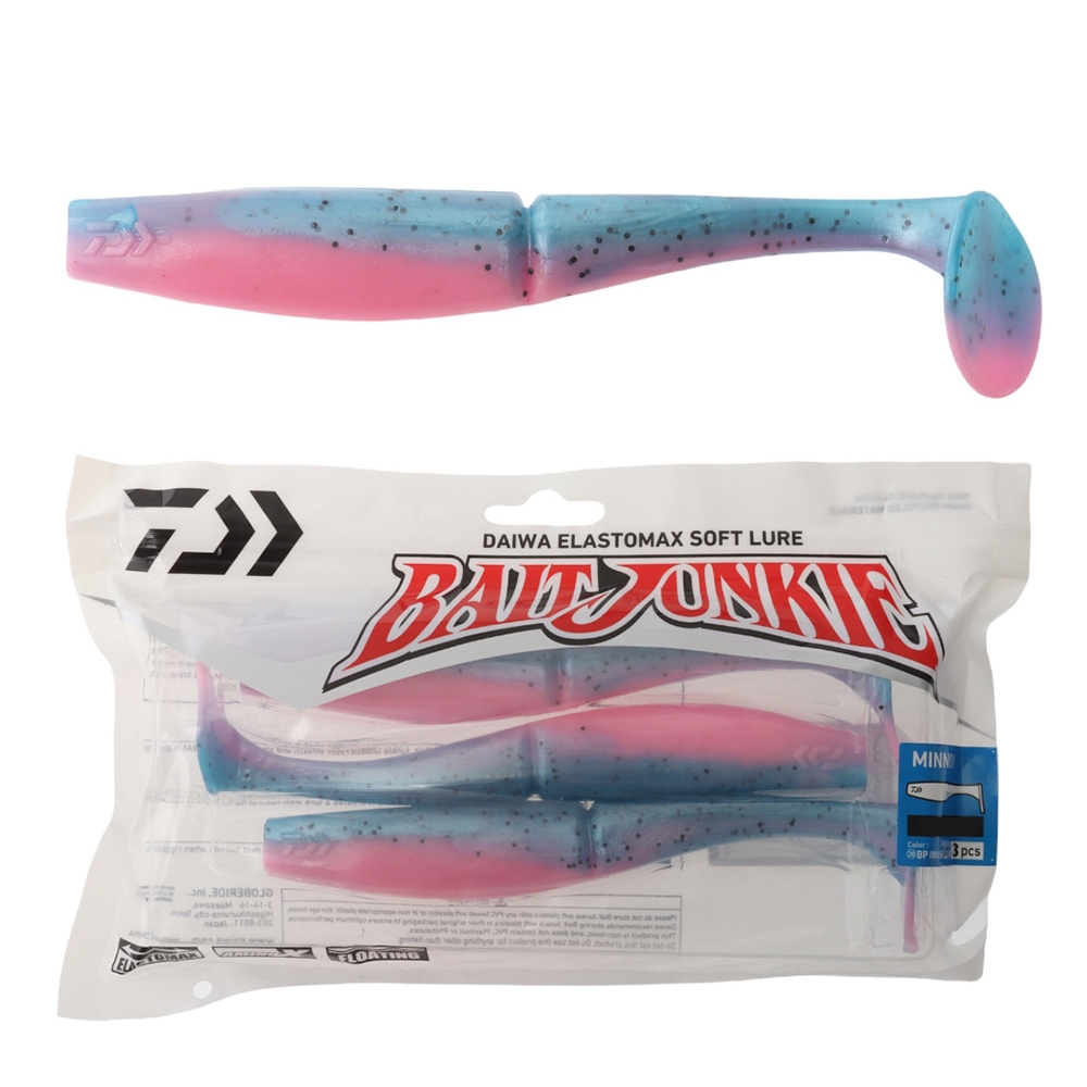 Daiwa BaitJunkie Minnow Soft Bait 15.5cm BP Iwashi Glow Qty 3