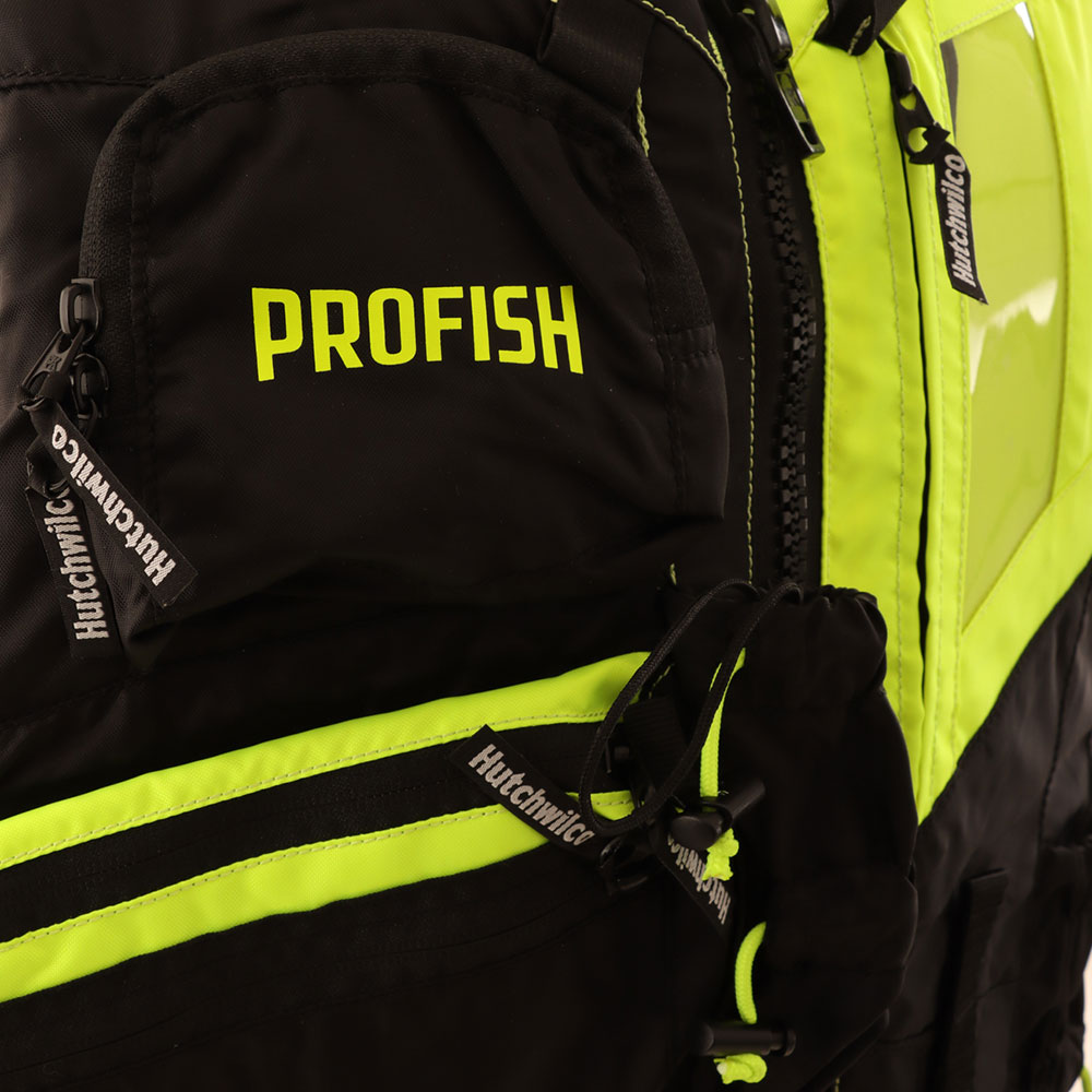 Hutchwilco Pro Fish Kayak Level 50 PFD Life Vest Black/Hi-Viz Large-2XL