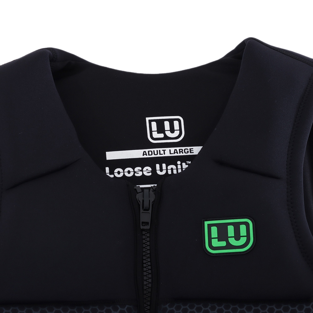 Loose Unit Comp Fx Neoprene Watersports Level 50 Mens Life Vest Black/Green/Lime