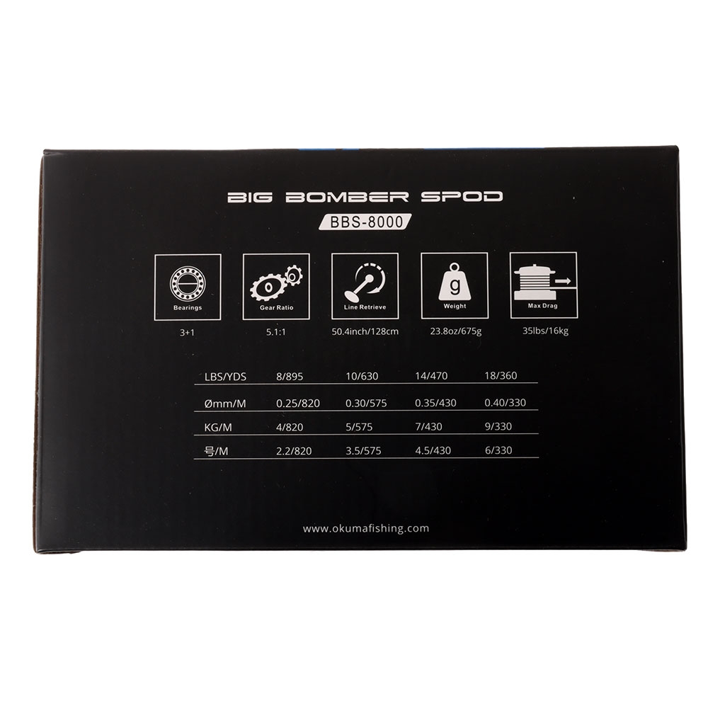 Okuma Big Bomber 8000S Surf Reel