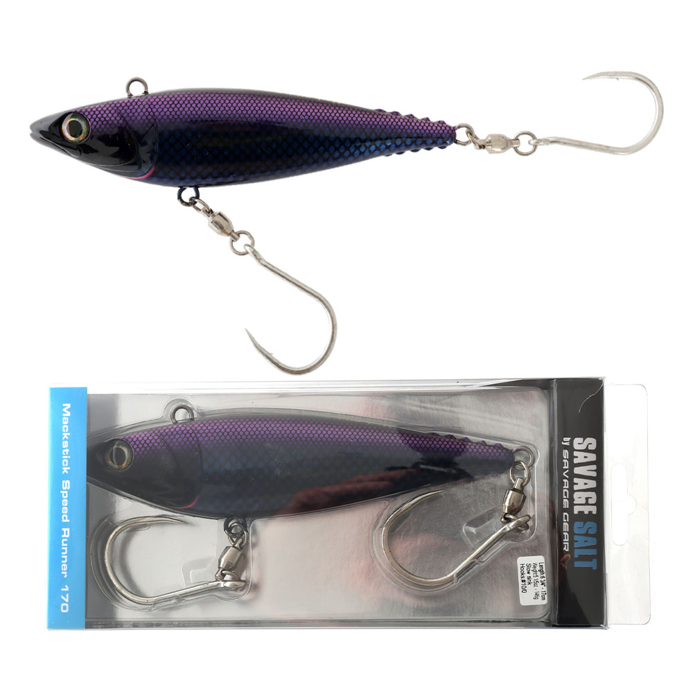 Savage Gear Mackstick Speed Runner Stickbait 160mm Purple Black Mack