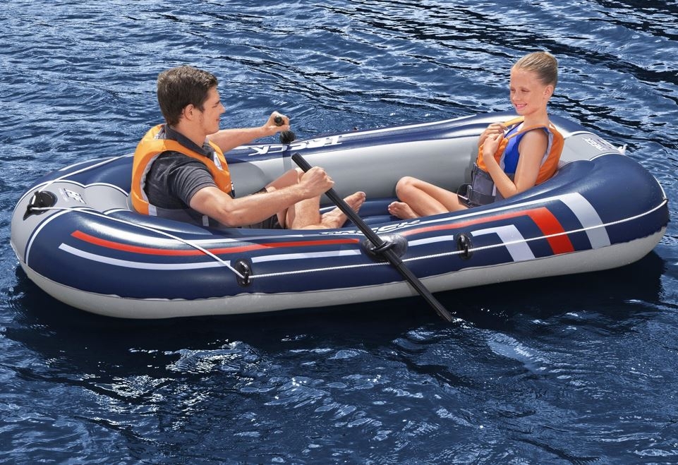 Hydro-Force Treck X1 2-Person Inflatable Boat with Oars and Pump