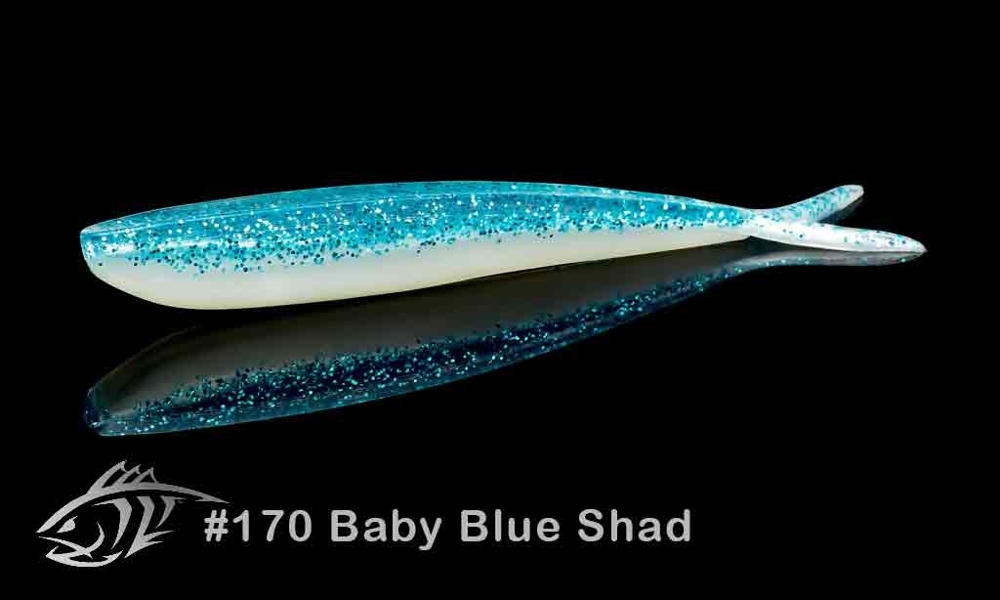 Lunker City Fin-S Fish Soft Bait 25cm Qty 3 Baby Blue Shad