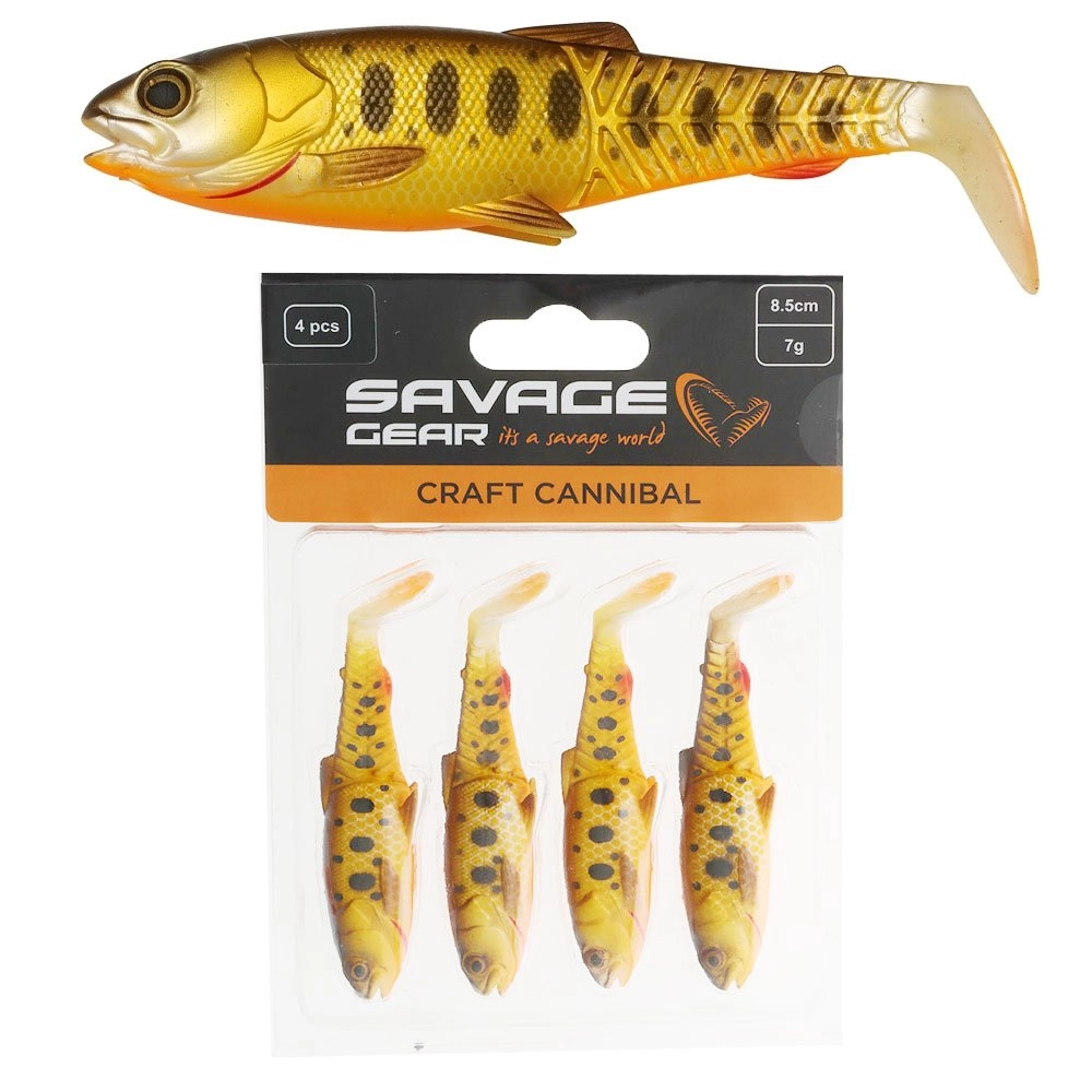 Savage Gear Craft Cannibal Paddletail Soft Bait 8.5cm 7g Qty 4 Dirty Roach Savage Gear Craft Cannibal Paddletail Soft Bait 8.5cm 7g Qty 4 Dirty Roach