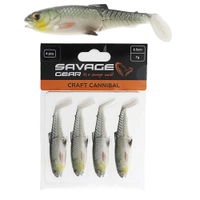 Savage Gear Craft Cannibal Paddletail Soft Bait 8.5cm 7g Qty 4 Olive Pearl Silver Smolt Thumbnail Savage Gear Craft Cannibal Paddletail Soft Bait 8.5cm 7g Qty 4 Olive Pearl Silver Smolt