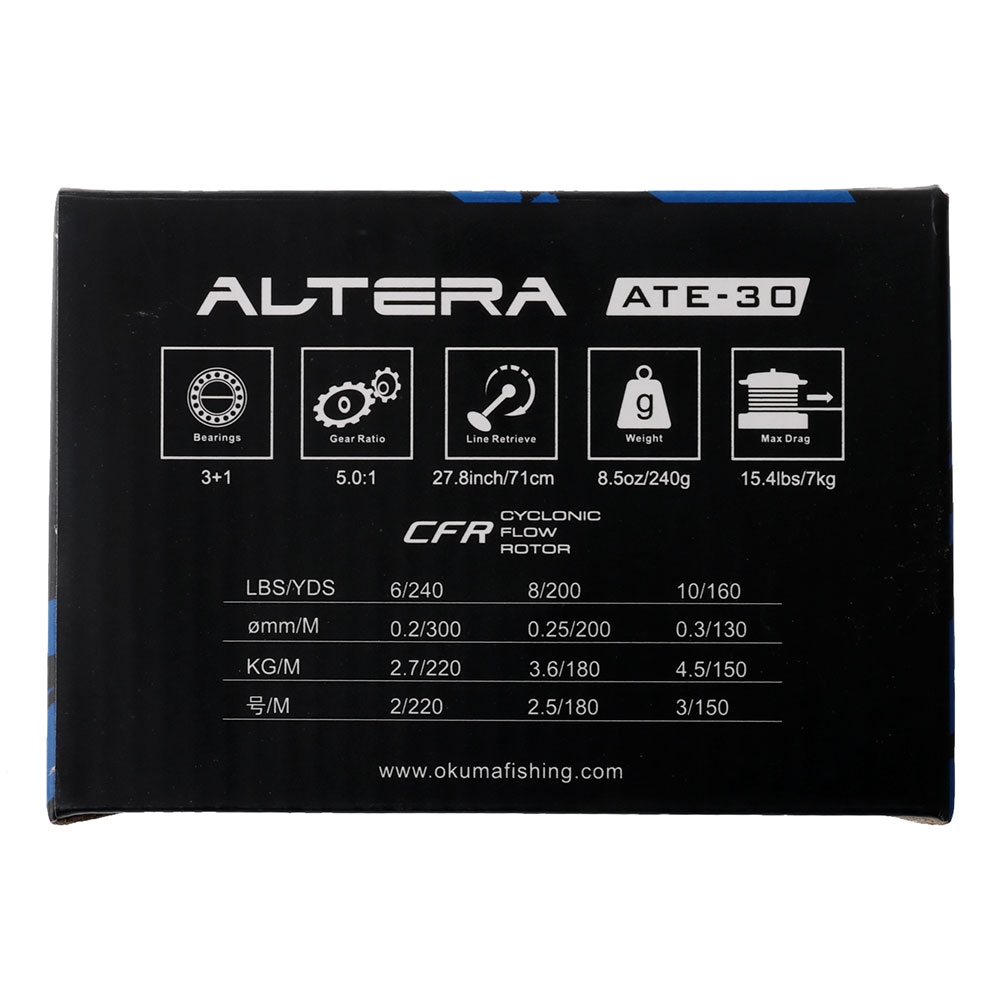 Okuma Altera 30 Spinning Reel with 15lb Braid