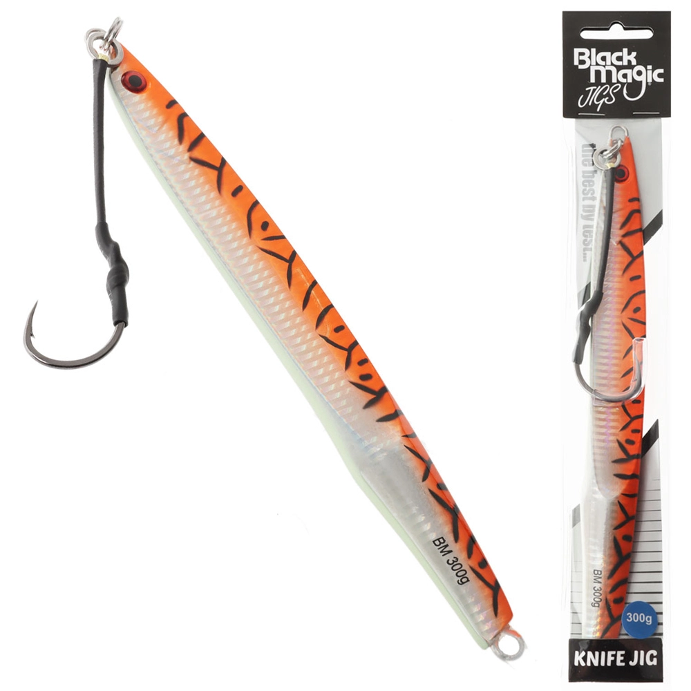 Black Magic Knife Jig 300g Fiery Tiger Black Magic Knife Jig 300g Fiery Tiger