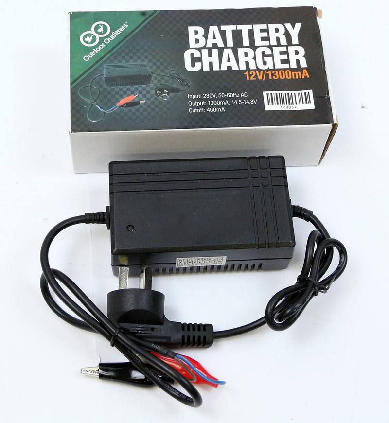 Outdoor Outfitters Battery Charger with Indicator Light 12V 1300ma