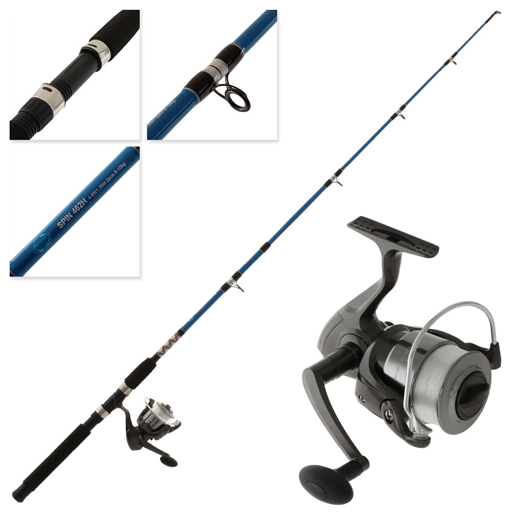 Sea Harvester 4000 Light Spinning Kids Combo Blue 4ft 6in 8-10kg 2pc