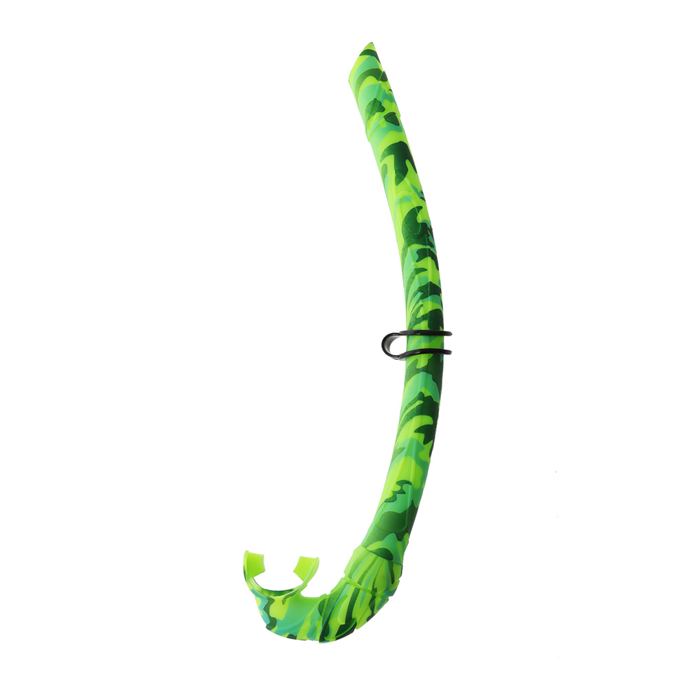Sea Harvester Travel Silicone Spearfishing Dive Snorkel Green Camo